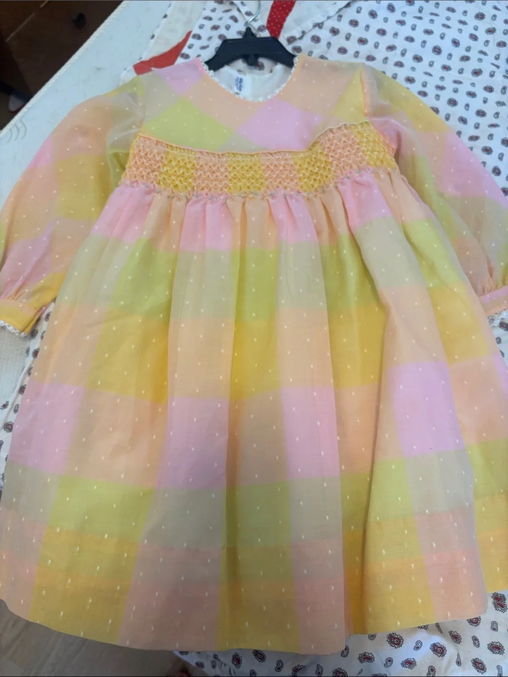 Vintage Polly Flinders Hand Smocked Dress